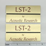 LST-2 Speaker Grill Badges Pair Custom Made Aluminum Acoustic Research. Fixed Price $15.50.
