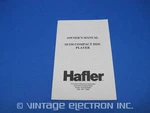 Nos Hafler SE150 (SE-150 Cd) Compact Disc Player Owner's Manual (original). Fixed Price $14.95.