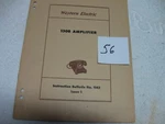 Western Electric 130B Amplifier Instruction Bulletin #1142; Issue #1; Original. Fixed Price $25.00.