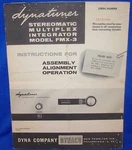 Original Dynaco Dynatuner FMX-3 Multiplexer Instruction And Assembly Manual. Fixed Price $19.99.