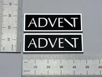 Advent 3 Speaker Badge Logo Emblem Premium Silver Pair With Self Stick Adhesive. Fixed Price $9.95.