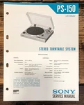 Sony PS-150 Record Player / Turntable Service Manual *original*. Fixed Price $19.97.