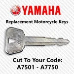 Yamaha Motorcycle Keys Cut Replacement Spare For Codes A7501-A750. Fixed Price $13.49.