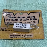Workman WT-5.6 Current Limiting Resistor Ohms For Auto Radios. Fixed Price $8.50.