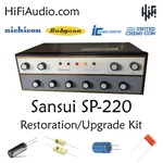 Sansui SP-220 Amplifier Rebuild Restoration Capacitor Kit Fix Repair Instruction. Fixed Price $165.00.