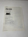 Sony Stereo Turntable System PS-X35 Manual. Fixed Price $21.05.