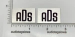 Ads Speaker Badge Logo Emblem Early Vintage Silver Self Stick Pair. Fixed Price $9.95.
