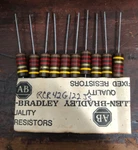 Nos - Lot Of 10 Allen Bradley RCR42G122JS 1200 Ohms 5% W Resistor #0186. Fixed Price $25.00.