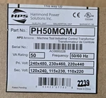 Hammond PH50MQMJ Control Transformer New In Box. Fixed Price $65.00.