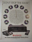 Hitachi Da C70SW Cd Player Dont Stop The Music Vintage Print Ad. Fixed Price $8.60.