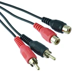 3M Red Black Gold Plug To Female Socket Twin Phono Rca Extension Cable Lead. Fixed Price $16.10.