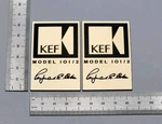 Kef 101/2 Speaker Badge Logo Emblem Premium Gold Pair With 3M Adhesive. Fixed Price $13.00.