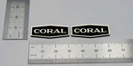 Coral Speaker Badge Logo Emblem Premium Gold Pair With Self Stick Adhesive. Fixed Price $12.00.