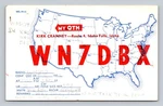 Ham Radio Qsl/qso WN7DBX W4HTD Idaho Falls Usa 1956 Viking Adv RME-69 Map. Fixed Price $16.99.