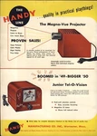 1950 Paper Ad 4 Pg Handy Line Toy Tel-o-vision Tv Magna Vue Movie Projector. Fixed Price $29.99.