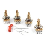 The Art Of Tone Cts 500K Pots (4X) - Long Shaft + Orange Drop .022UF Caps (2X). Fixed Price $27.99.