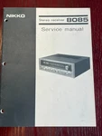 Original Nikko Stereo Receiver 8085 Service Manual. Fixed Price $22.00.