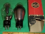 (2) Rca Type 81 Half-wave Vacuum Rectifiers 1-NOS Hot Stamped (1927) Blk Plate. Fixed Price $24.99.