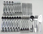 Vintage Perma-brite Cheltenham Stainless? Chrome Flatware Of 52PC 8 Settings. Fixed Price $149.95.