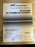 Jvc Instruction Book Fully-auto AL-F333BK / AL-F353BKX Turntable. Fixed Price $6.79.