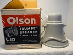 Vtg Olson S-453 Trumpet Speaker Watts /8 Ohms Nos. Fixed Price $49.99.