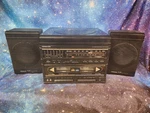 Vintage Soundesign 6842 Am/fm Stereo Dual Cassette Record Player With Speakers. Fixed Price $119.00.