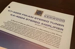 Kenwood KT-4005 Tuner KA-4004 Amplifier Original Color Product Leaflet M102X. Fixed Price $14.79.