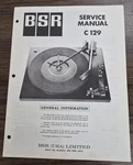Bsr C129 Turntable Service Manual - Oem. Fixed Price $13.50.