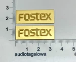 Fostex Speaker Grill Badges Custom Made Engraved Polished Solid Brass Pair. Fixed Price $15.00.
