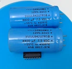 Lot Of 2 Sangamo 8400UF 7.5VDC Hi-rel Electrolytic Capacitors -55 +105C. Fixed Price $28.90.