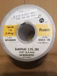 24-6040-9703 Kester Solder 1LB .015" (0.4MM) 3.3% Rosin Core 285 Flux. Fixed Price $30.00.