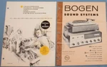 2 Bogen Presto Sound Systems Brochure Catalogs 1950'S Amplifiers Speakers Mics. Fixed Price $19.95.