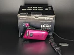 Sanyo Xacti VPC-CG10 Hd Camcorder Pink Dual Camera Mpeg Tested W/ Box & Charger. Fixed Price $163.63.