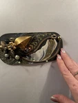 Vintage Handcrafted Custom Made Gold/black Belt Buckle By Johnny Polk Signed. Fixed Price $25.00.