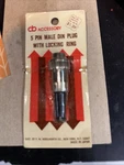 Vintage Nos 5 Pin Male Din Plug For Cb Radio Mic Threaded Lock Ring. Fixed Price $10.00.