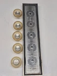 1960S Rca Victor Console Stereo Faceplate And Knobs. Fixed Price $16.19.