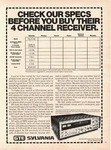 1973 Gte Sylvania RQ3748 Channel Receiver Ad - Check Our Specs Before You Buy. Fixed Price $12.95.