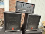 Fender Sunn SR4150P Powered Mixer & Pair Of 1201A 16 Ohm 100W Speakers. Fixed Price $233.75.