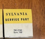 Sylvania 743-0049 Control Tv Knob; Boxed Nos/nib. Fixed Price $9.99.