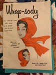 Vintage Wrap-sody Envelope Scarf Japan Rayon Nos Scallop Turquoise Mod Mcm Hood. Fixed Price $14.27.