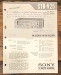 Sony STR-V25 Receiver Preliminary Service Manual *original*. Fixed Price $14.97.