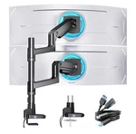 Ares Wing Dual Monitor Arm For Ultrawide Stand, Black With Usb *open Box New*. Fixed Price $85.99.