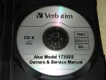 Akai Model 1730SS Owners & Service Manual On Cd Free Same Day Shipping. Fixed Price $19.95.
