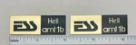 Ess Heil AMT-1B Speaker Badge Pair Logo Emblem Custom Made Aluminum. Fixed Price $9.95.