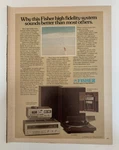 1979 Fisher ACS1870 Hi Fidelity System RS2007 Stereo Receiver Tuner Print Ad. Fixed Price $5.87.