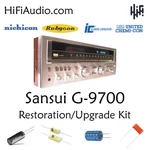Sansui G9700 Rebuild Restoration Recap Upgrade Kit Repair Filter Capacitor. Fixed Price $195.00.