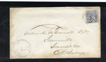 U.s. #114 (U737) On Cover W/ Letter Inside, Rough Opening Back & Soiling Edge. Fixed Price $9.90.