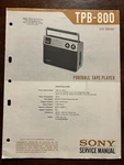 Sony TPB-800 Portable Cassette Tape Deck Player Service Manual Original Genuine. Fixed Price $29.99.