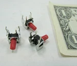 20 Alps Skhhls Red Tactile Pushbutton Switches, Spst Off-mom Snap-in. Fixed Price $7.99.