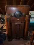 Zenith Art-deco 7S363 Console Tube Radio (1939) All Original Unrestored. Fixed Price $1399.00.